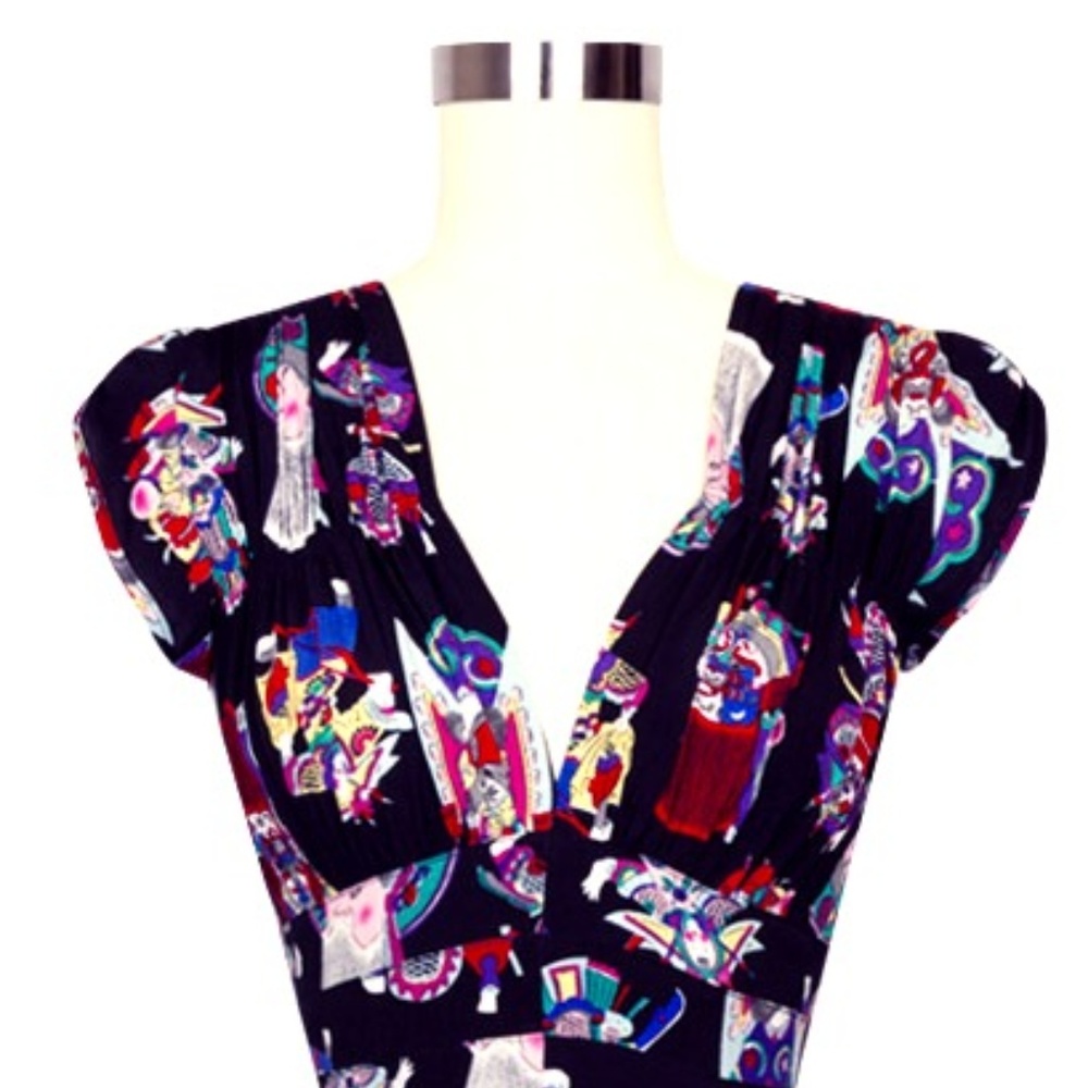 Trashy Diva 1940's Dress in Chinese Opera Print